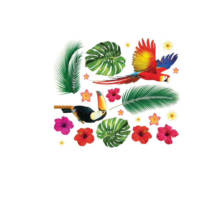 Adesivos de parede tropicais 70x80 cm-B