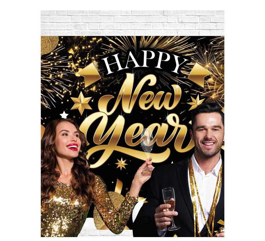 Photocall Happy New Year of 220x150 cm-B