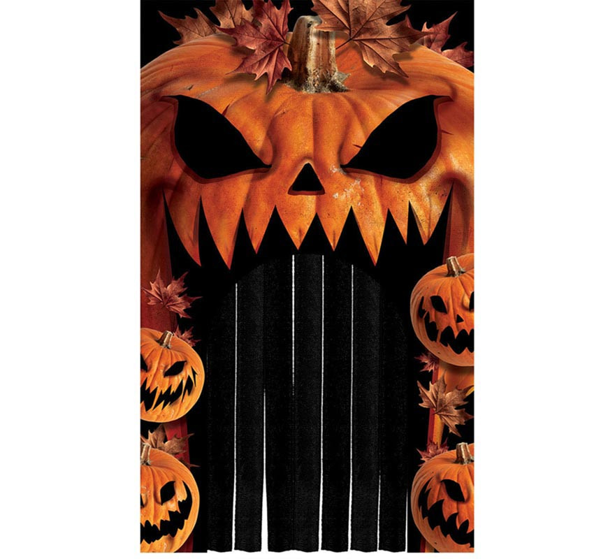 Door with Pumpkin Curtain 145x240 cm-B