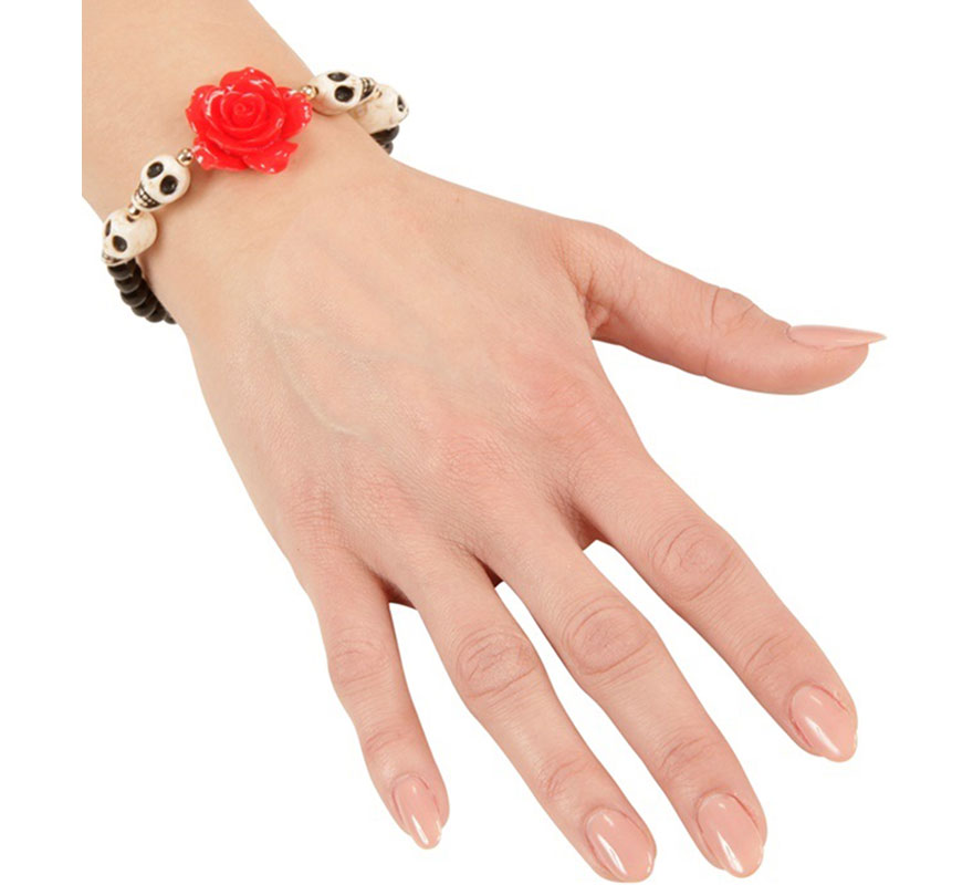 Day of the Dead Bracelet with Skulls-B
