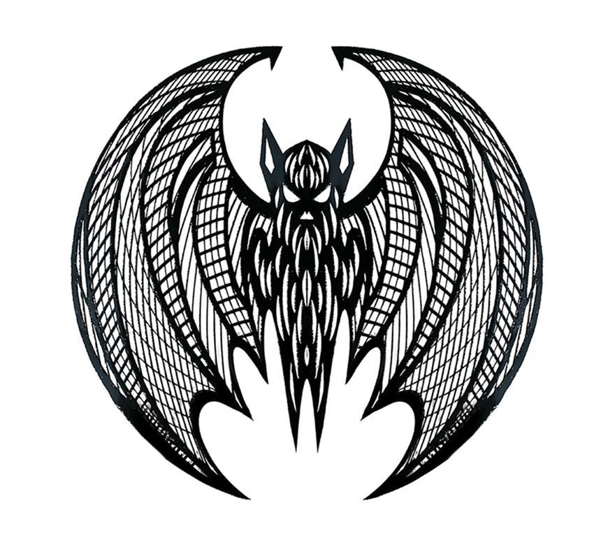 38 cm black pvc bat trivet-B