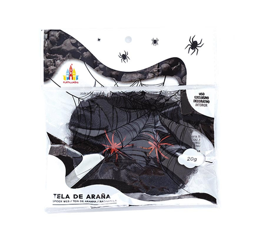 Cobweb with 20 g spiders in various colors-B