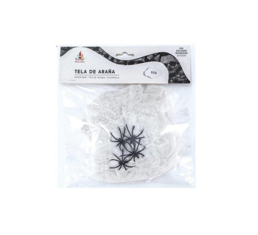 Cobweb with 50 g spiders in various colors-B