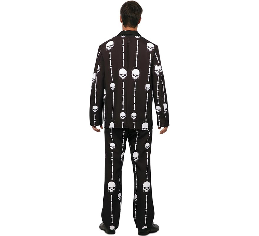Funny black skull and bones costume for men-B