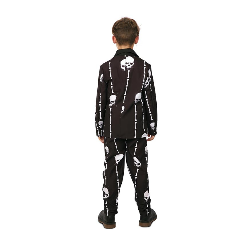 Black Skull and Bones Fun Costume for Boys-B