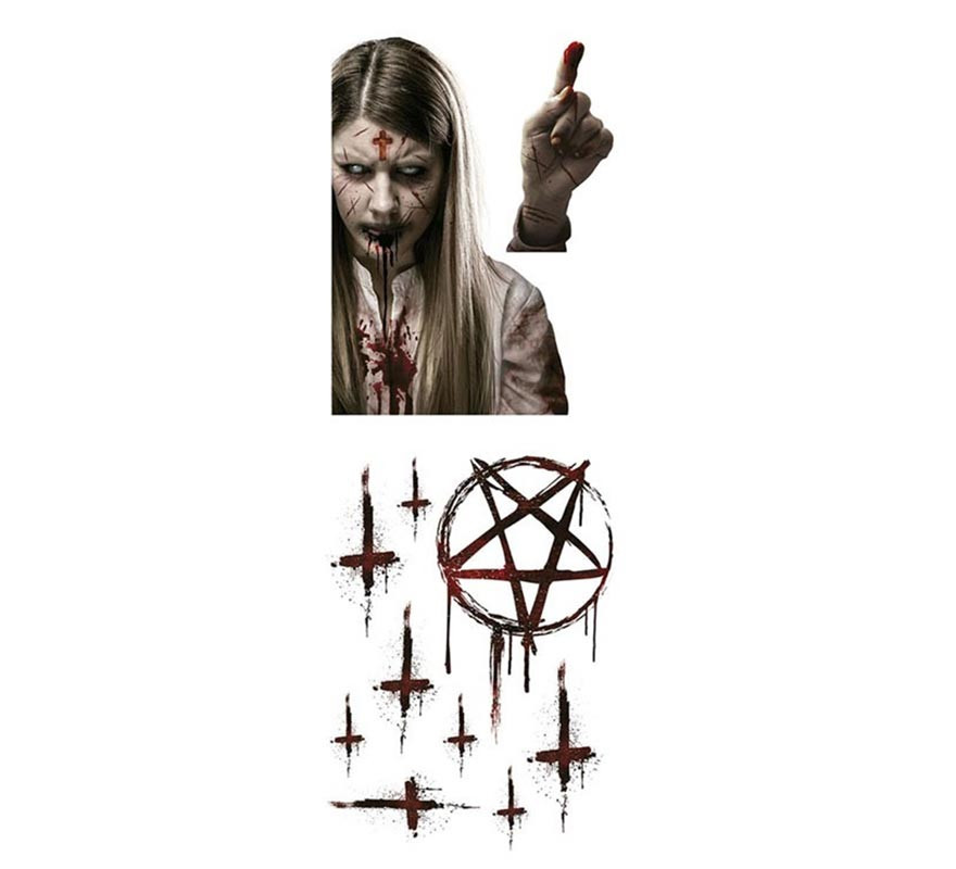 Window with Possessed Woman electrostatic sheet of 60x80 cm-B