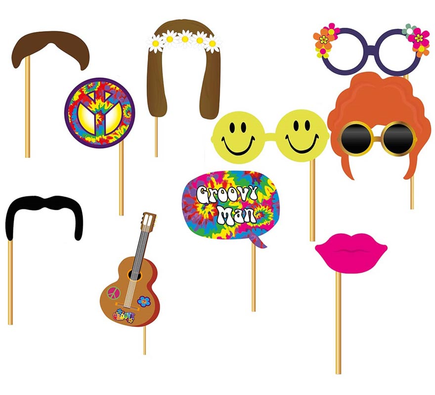 Conjunto para Photocall hippie 12 Pcs