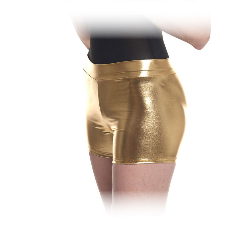Shorts dourados para mulheres