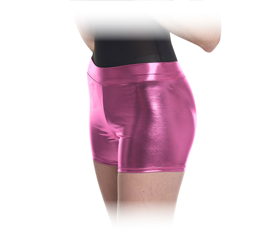 Shorts rosa brilhante feminino