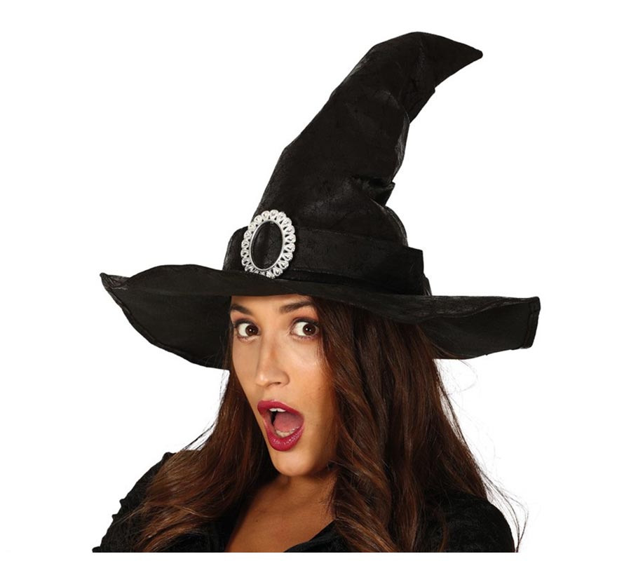 Black Imitation Leather Witch Hat