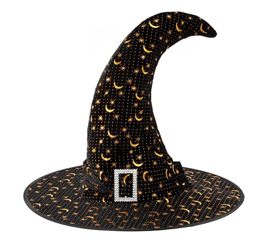 Curved Print Witch Hat with evilla