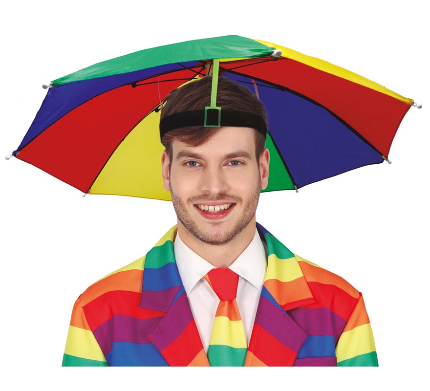 chapéu guarda-chuva multicolorido de 55cm chapéu guarda-chuva multicolorido de 55cm