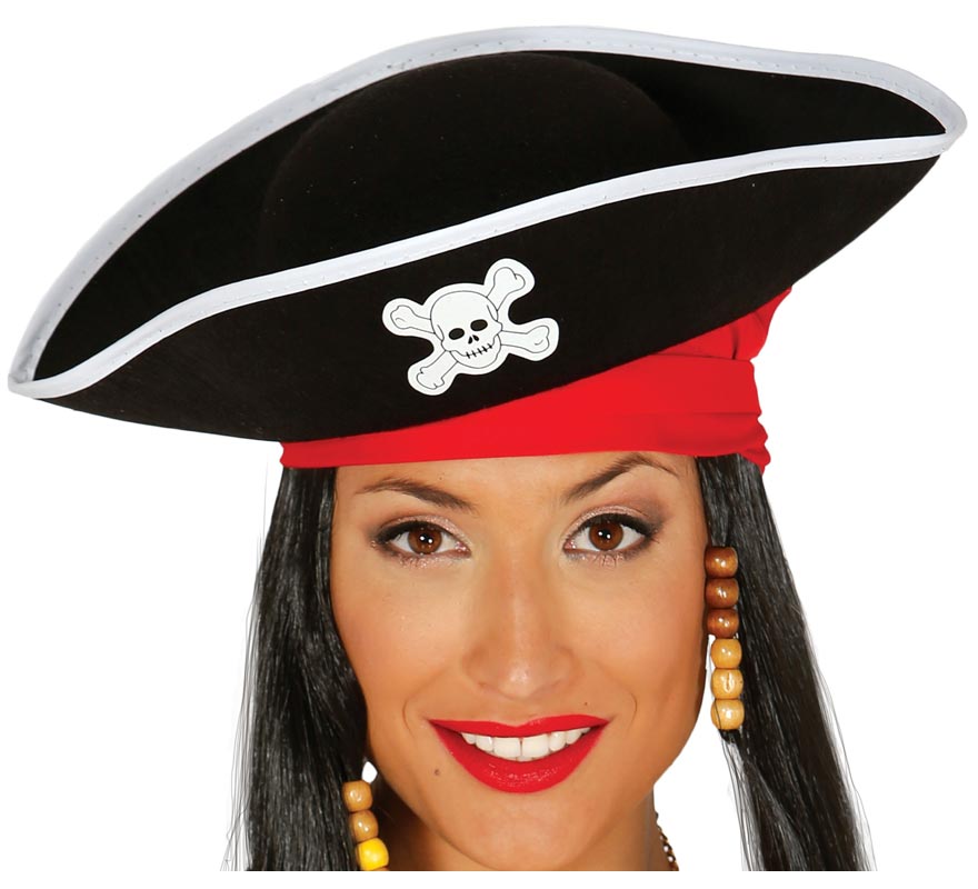 Chapéu de pirata de feltro