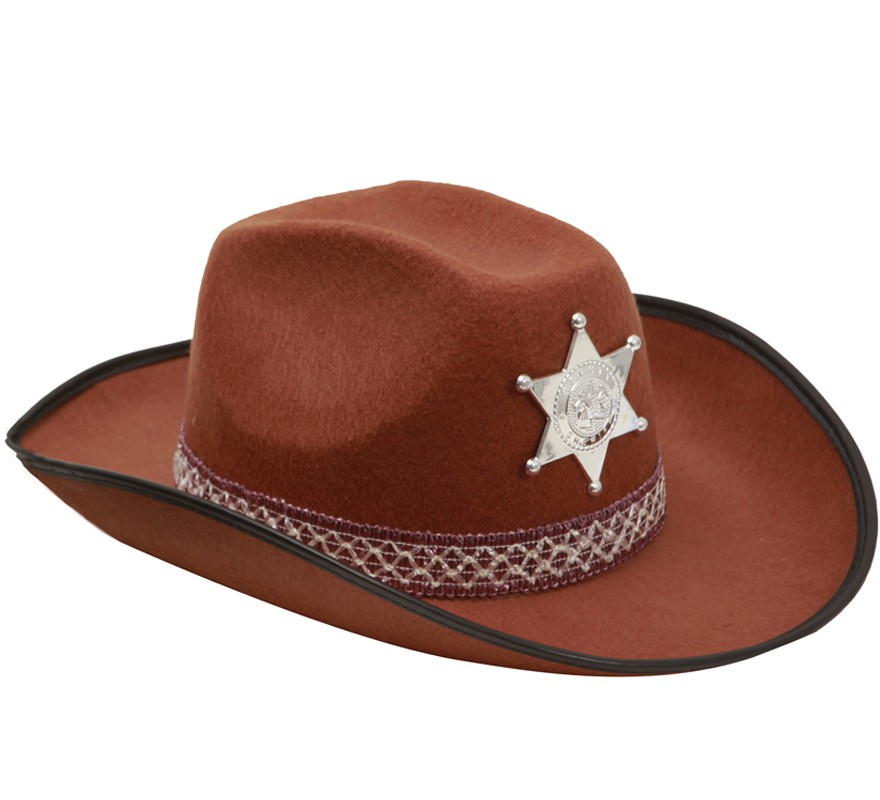 Chapéu de cowboy marrom para adultos