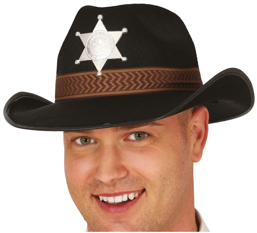 Black Sheriff Felt Hat