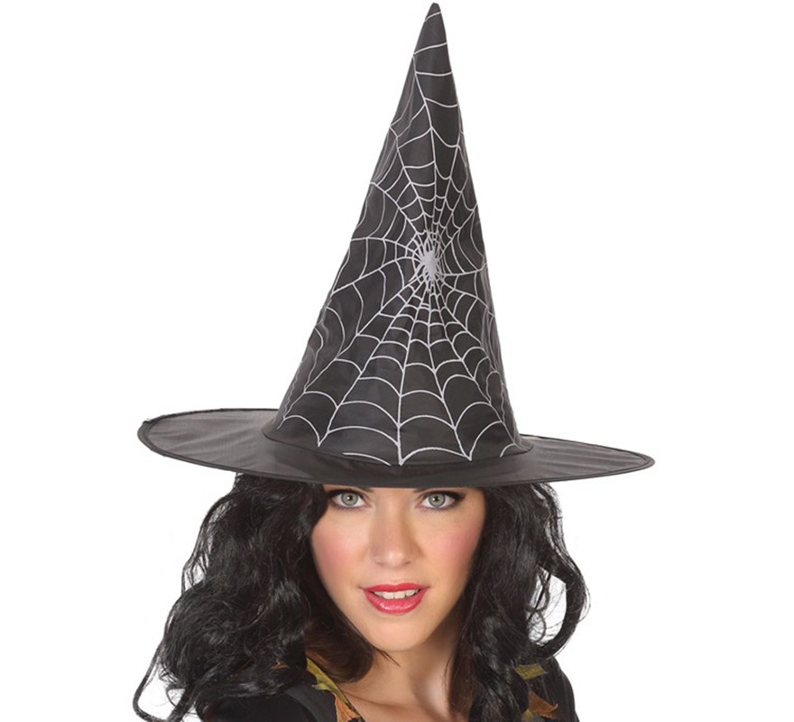 Black Hat with Cobwebs for witch 34x40 cm
