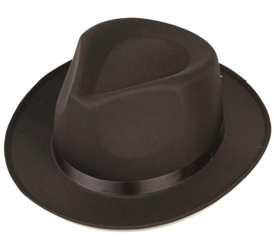 Adjustable Black Gangster Hat