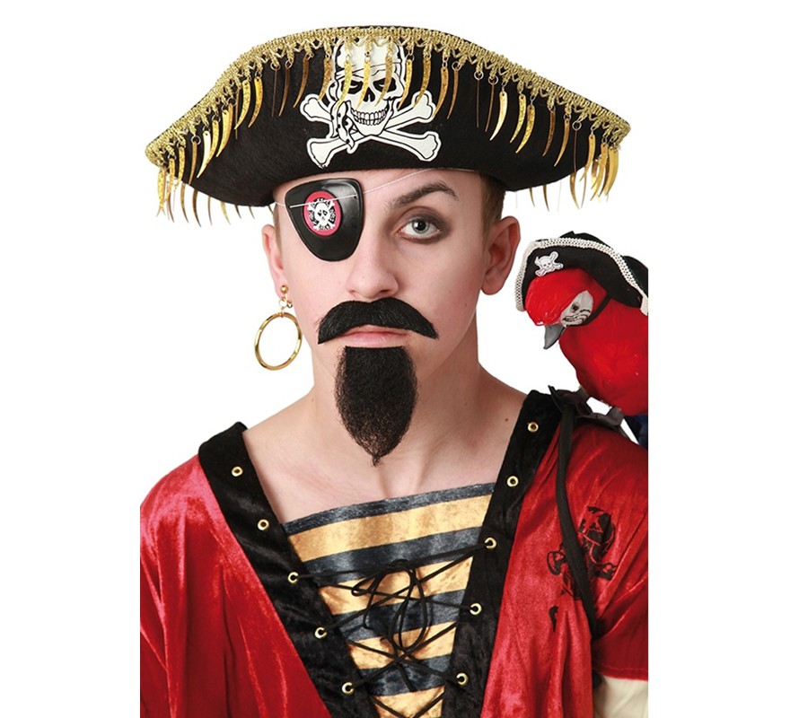 Pirate hat with fringes for adults