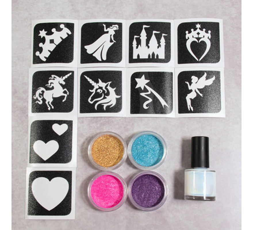 Sparkling Powder or Princess Brilliant Powder 4x5 ml + Fix Gel