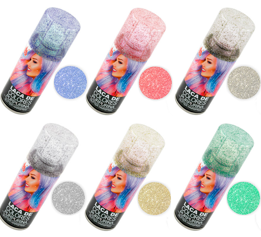 Spray Lacquer Glitter Sparkles 100 ml em várias cores