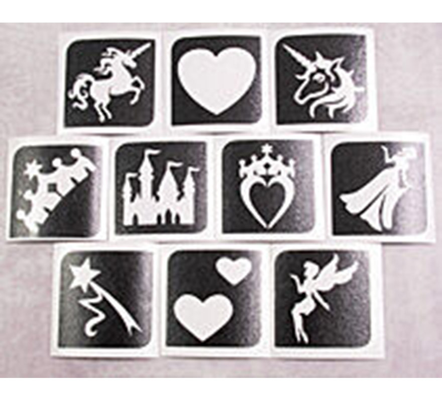 Princesa de estêncil de tatuagem temporária