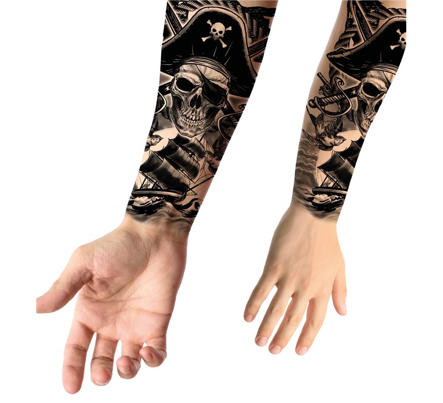 Tatuagem de caveira pirata