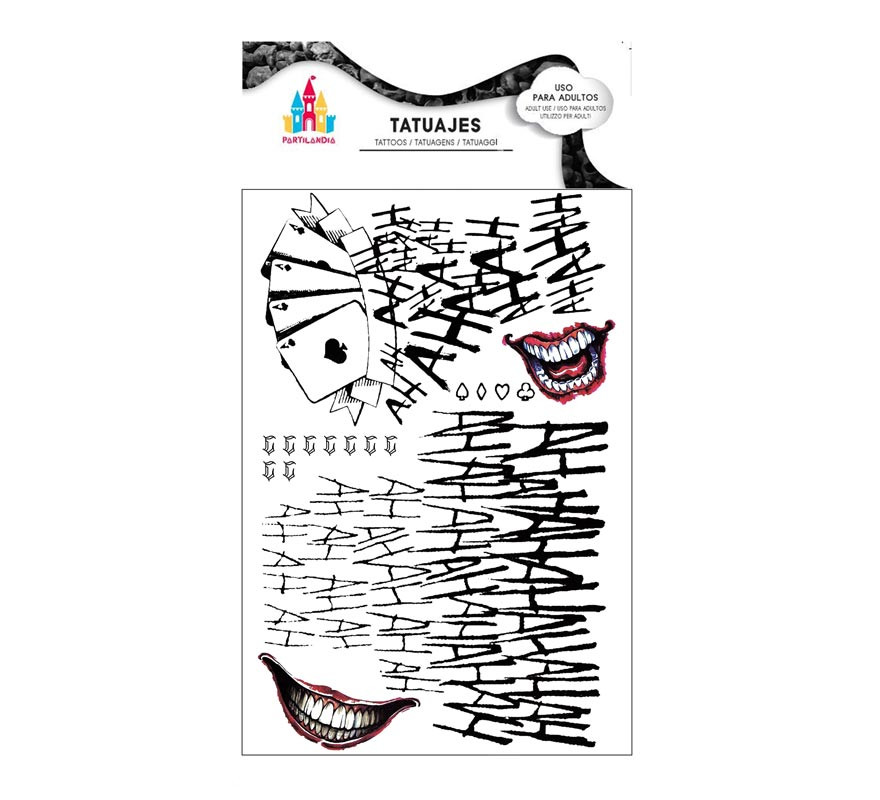 Tatuagens de palhaço texto conflitante hahaha preto