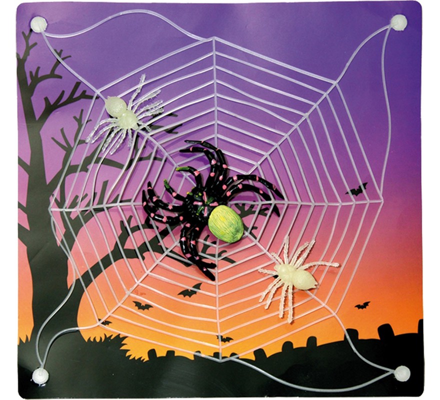 Teia de aranha com ventosas 29 cm