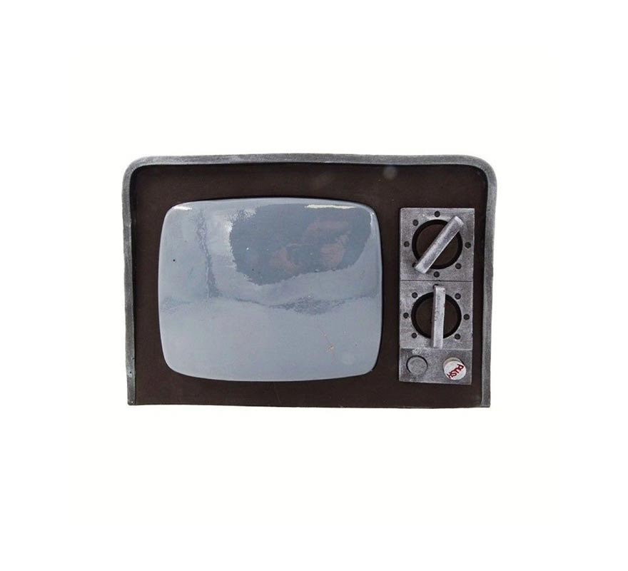 Broken TV with light and sound