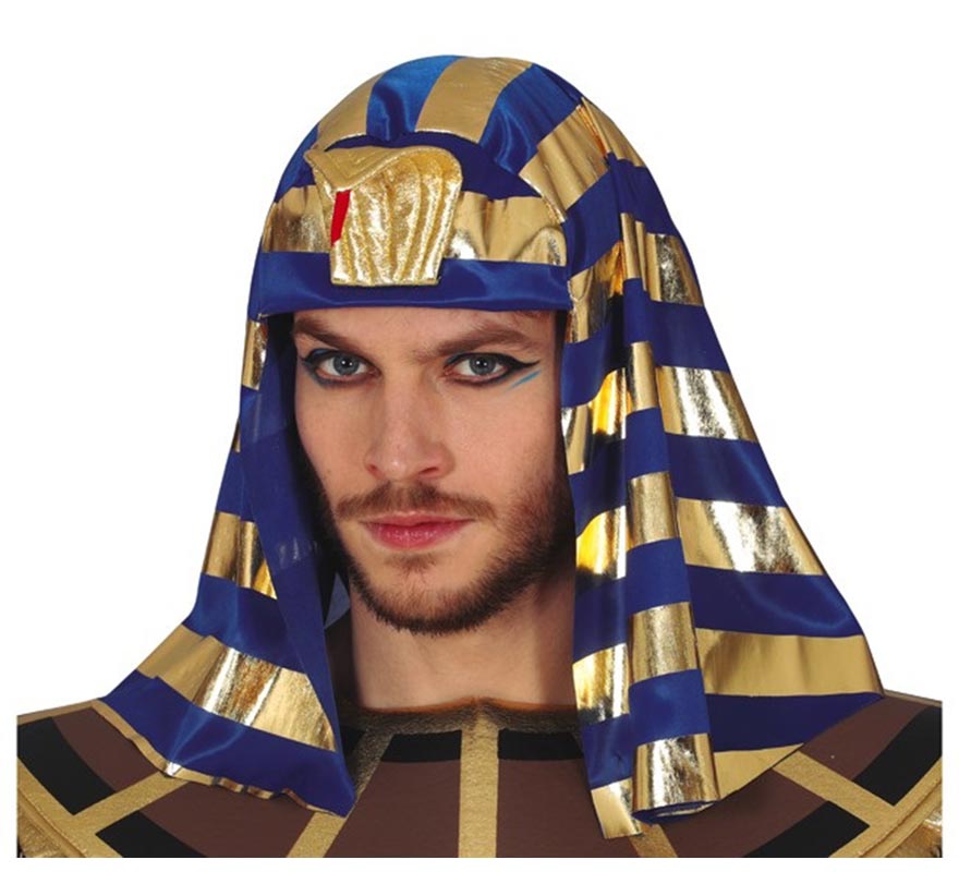 Cocar de Faraó Prata e Azul