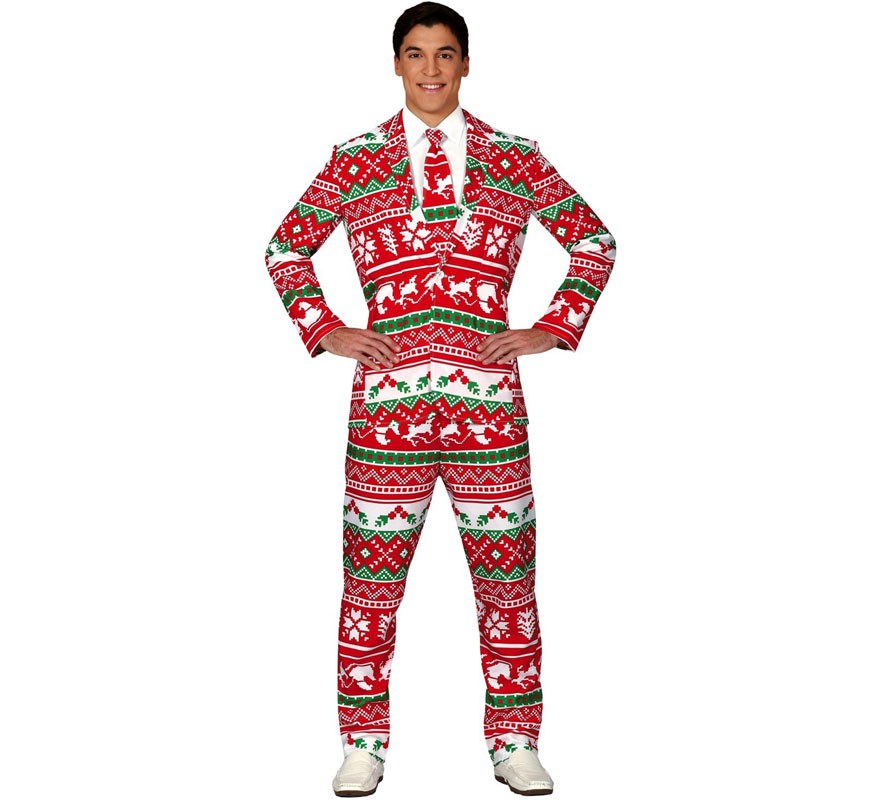 Fato de Natal vermelho para homem