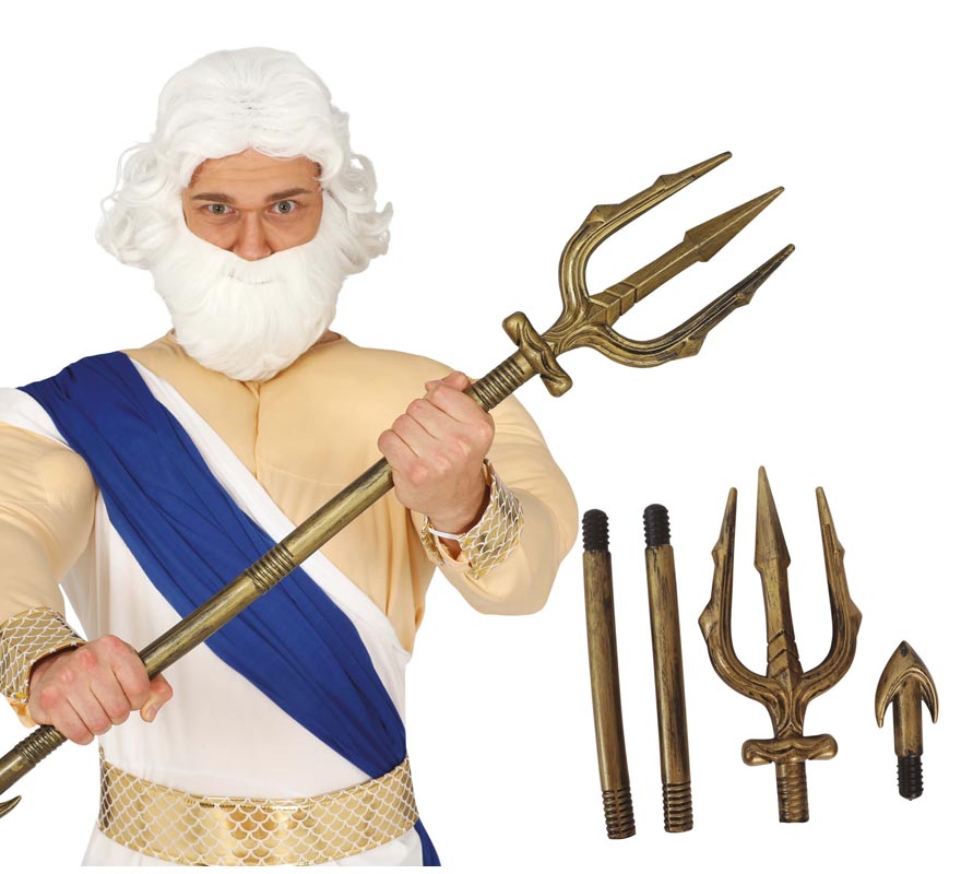 94 cm Gold Color Neptune Trident