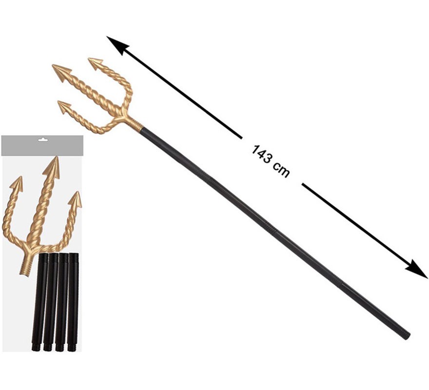 Detachable Golden Trident 143 cm