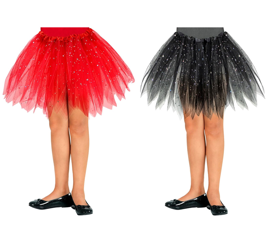 Tutu brilhante de 30 cm para meninas em várias cores