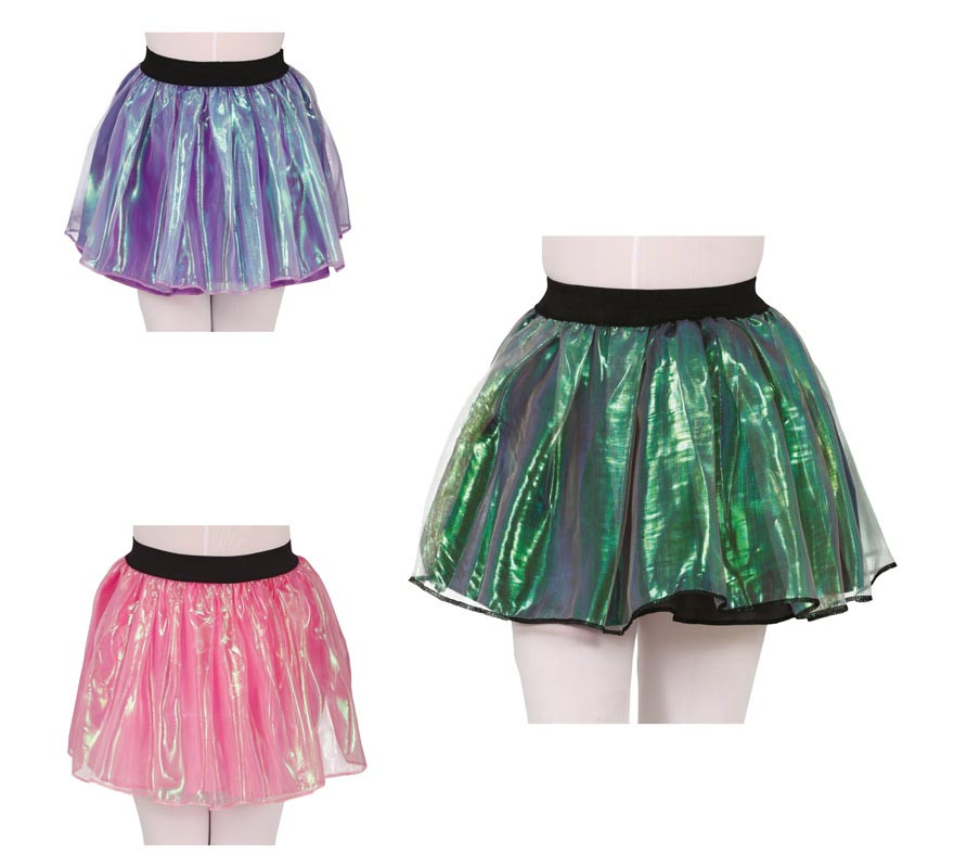 Children's 30 cm Iridescent effect tutu in various colors