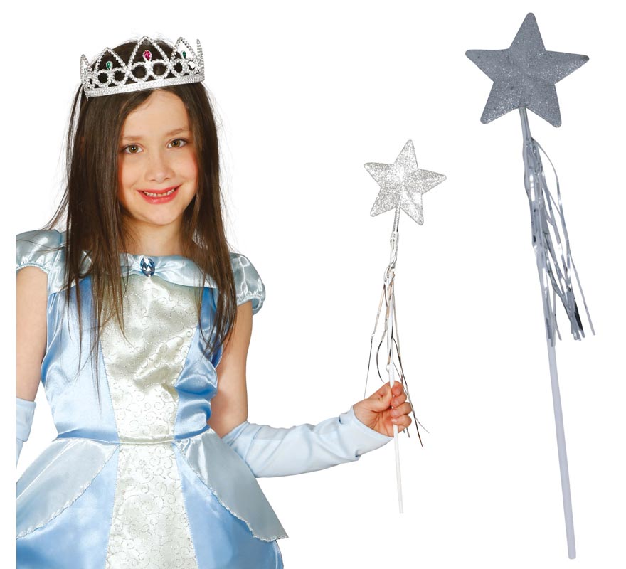 Varinha de prata 53 cm.