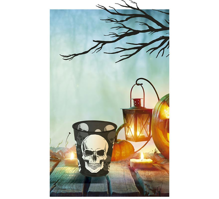 Vidro de caveira de plástico 9x10 cm