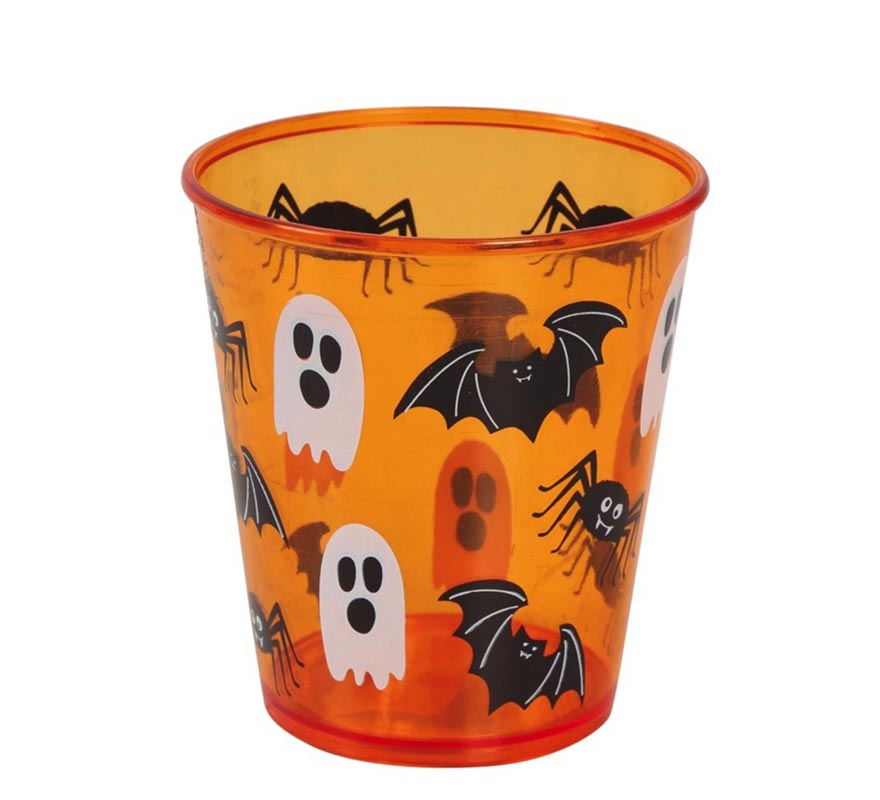 Copo de Halloween laranja de 10 cm