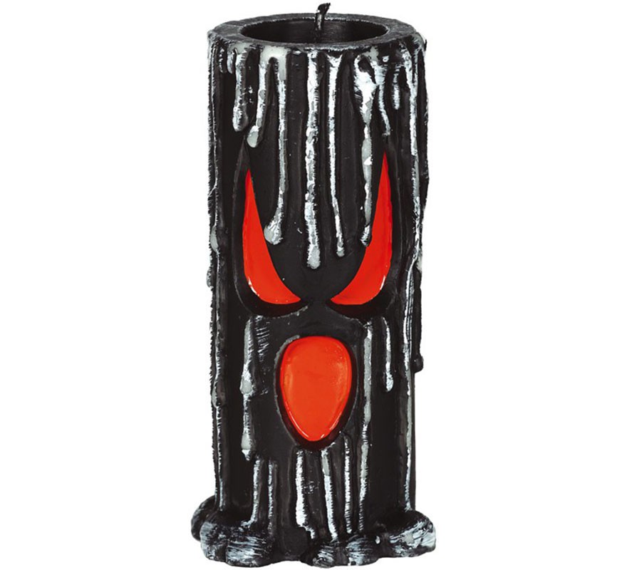 Vela Preta com Rosto 15x6 cm