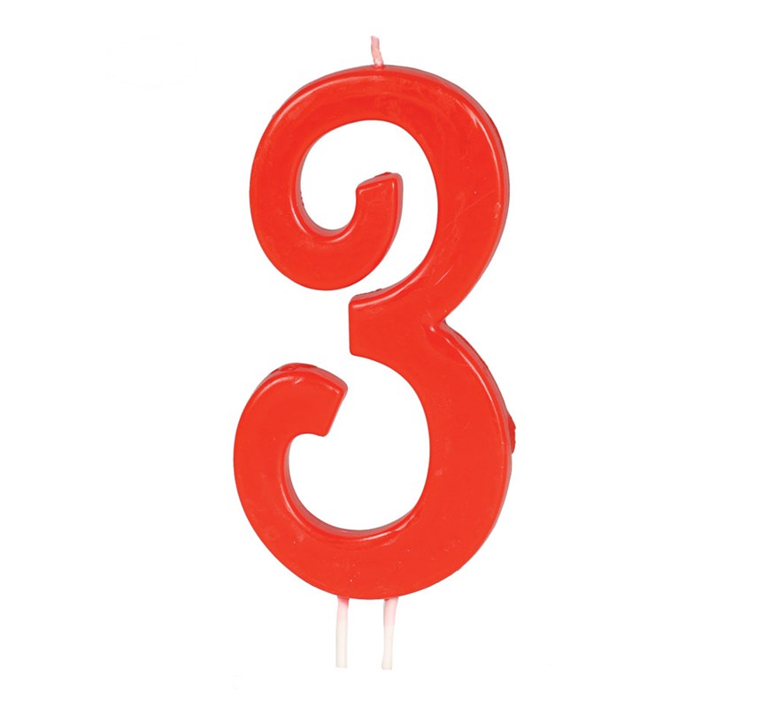 Vela Vermelha nº 3 de 12 cm