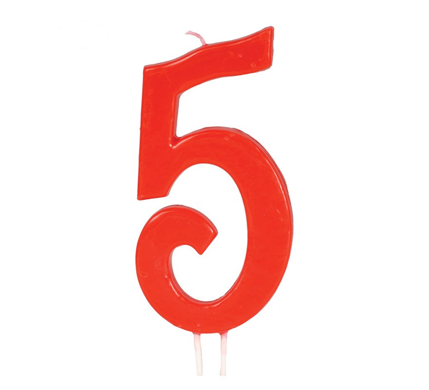 Vela Vermelha nº 5 de 12 cm