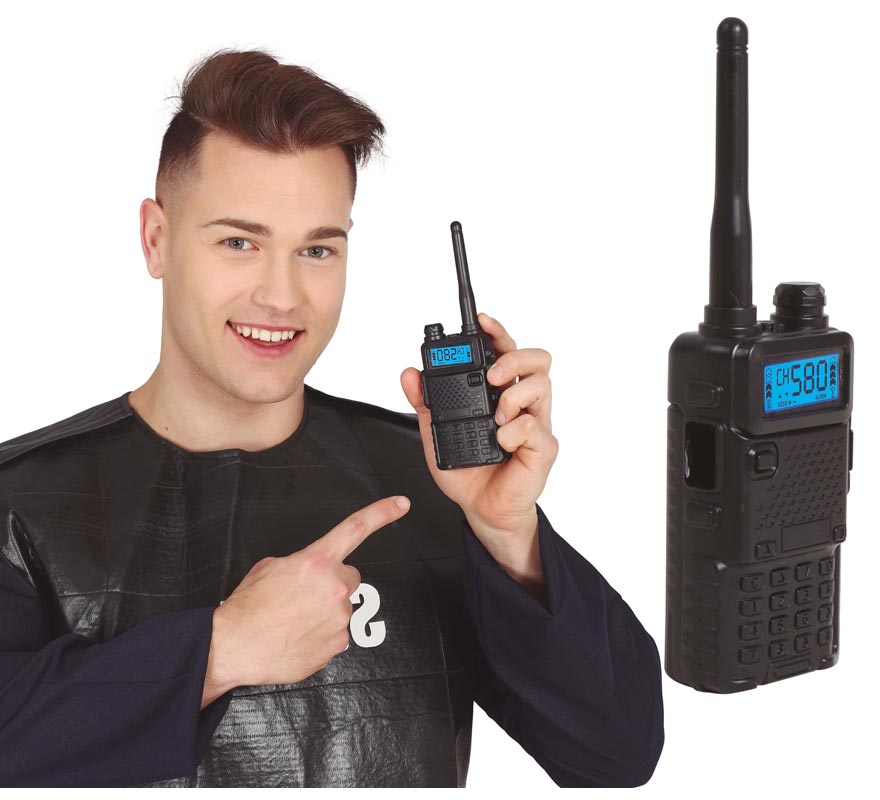 Walkie-talkie preto de 20 cm Walkie-talkie preto de 20 cm